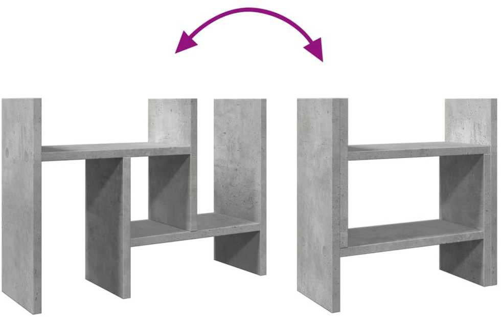 Darbo stalo organizatorius Betono pilka 34,5 x 15,5 x 35,5 cm