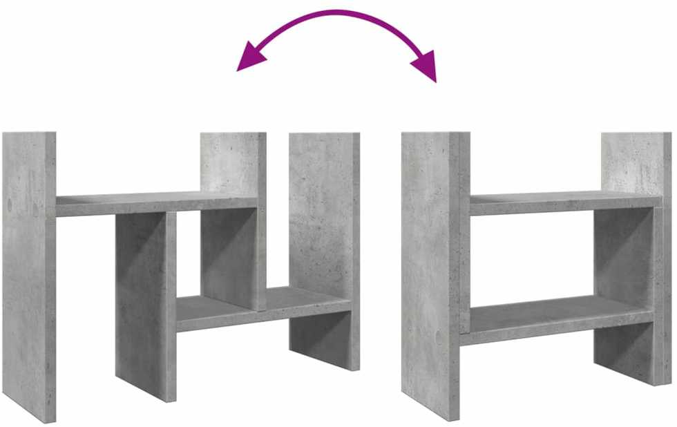 Darbo stalo organizatorius Betono pilka 34,5 x 15,5 x 35,5 cm