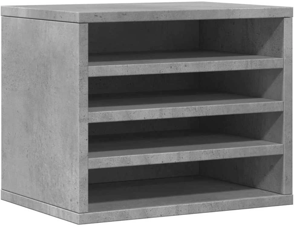 Rašomojo stalo lentyna, betono, 36x26x29,5cm, apdirbta mediena