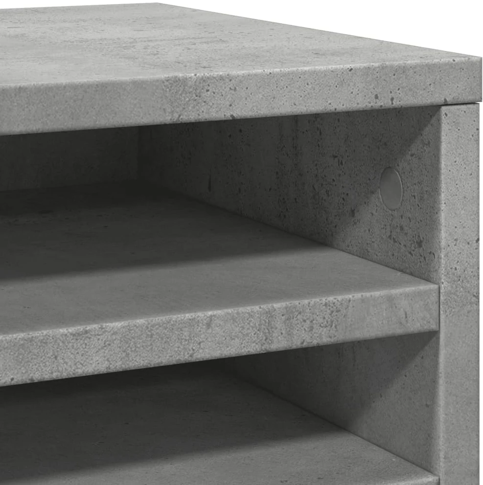 Rašomojo stalo lentyna, betono, 36x26x29,5cm, apdirbta mediena