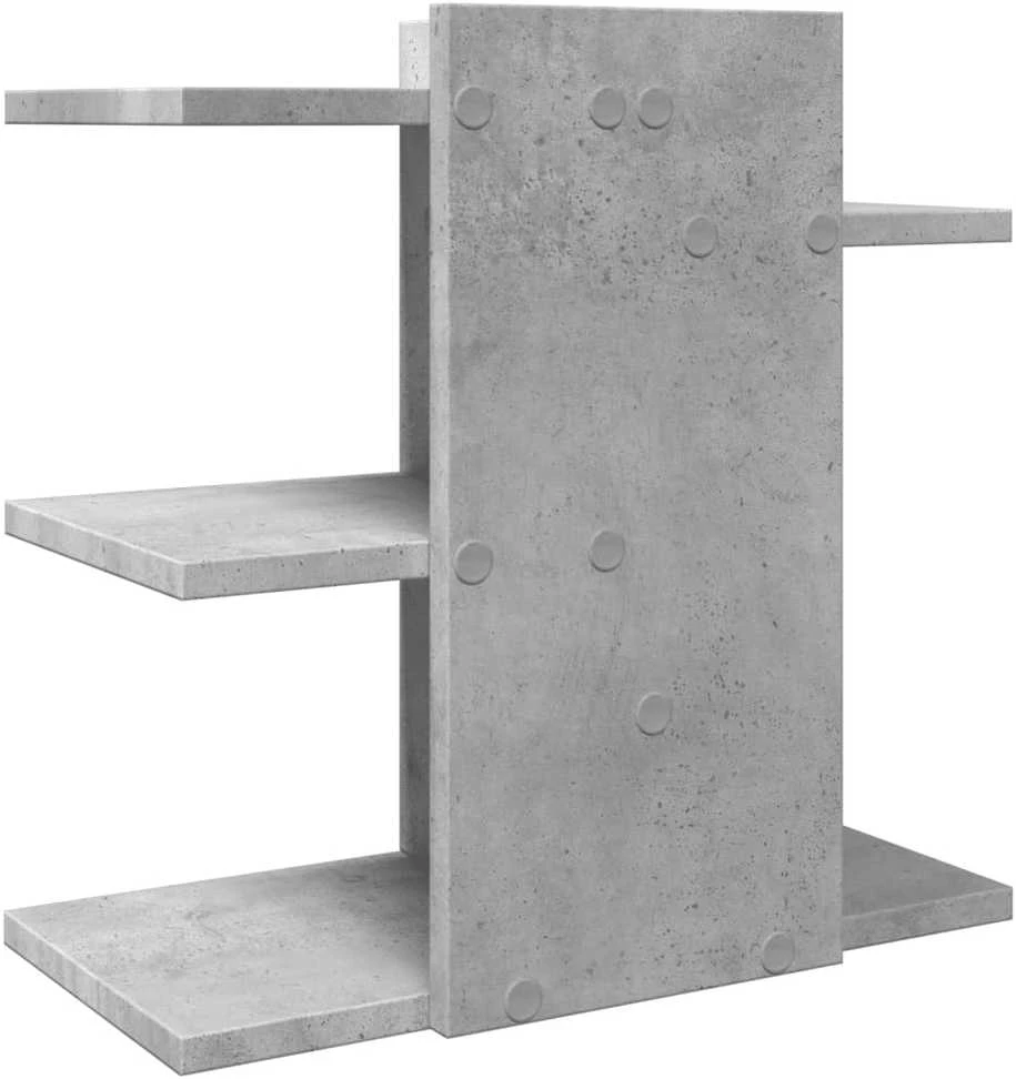 Rašomojo stalo lentyna, betono, 42x21,5x42cm, apdirbta mediena