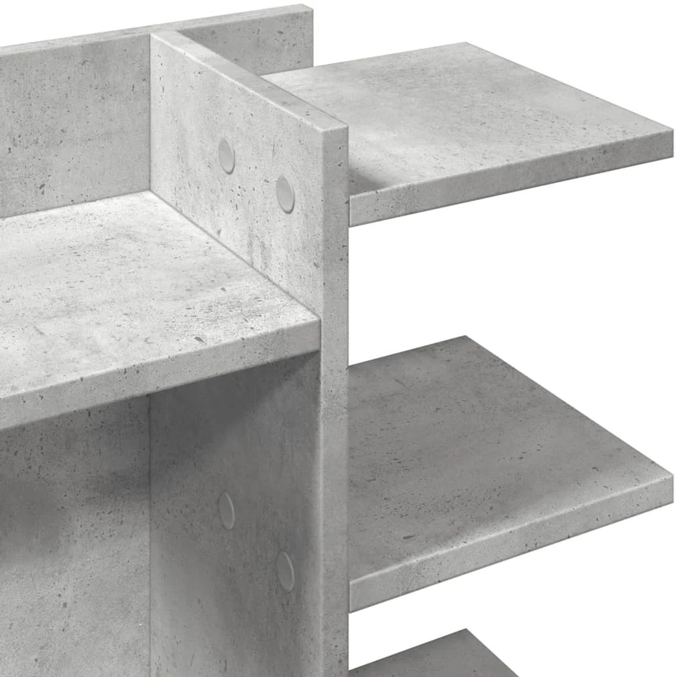 Rašomojo stalo lentyna, betono, 42x21,5x42cm, apdirbta mediena