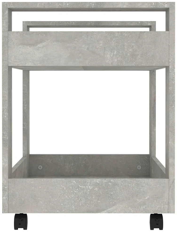 Rašomojo stalo lentyna, betono pilka, 60x45x60cm, mediena