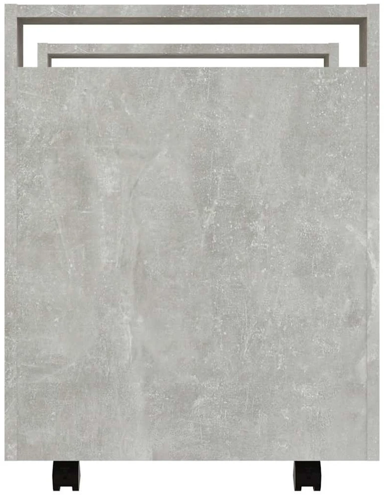 Rašomojo stalo lentyna, betono pilka, 60x45x60cm, mediena