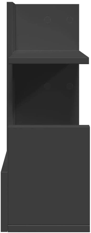Rašomojo stalo lentyna, juoda, 49x20x52,5cm, apdirbta mediena