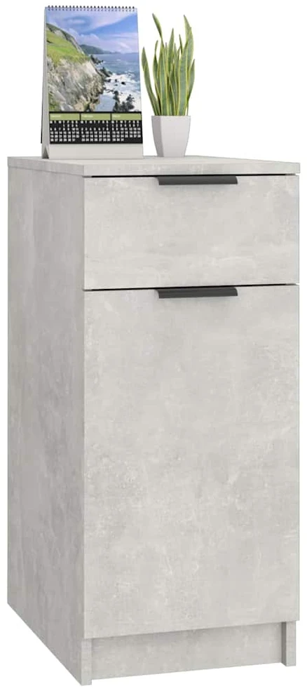 Rašomojo stalo spintelė, pilka, 33,5x50x75cm, apdirbta mediena