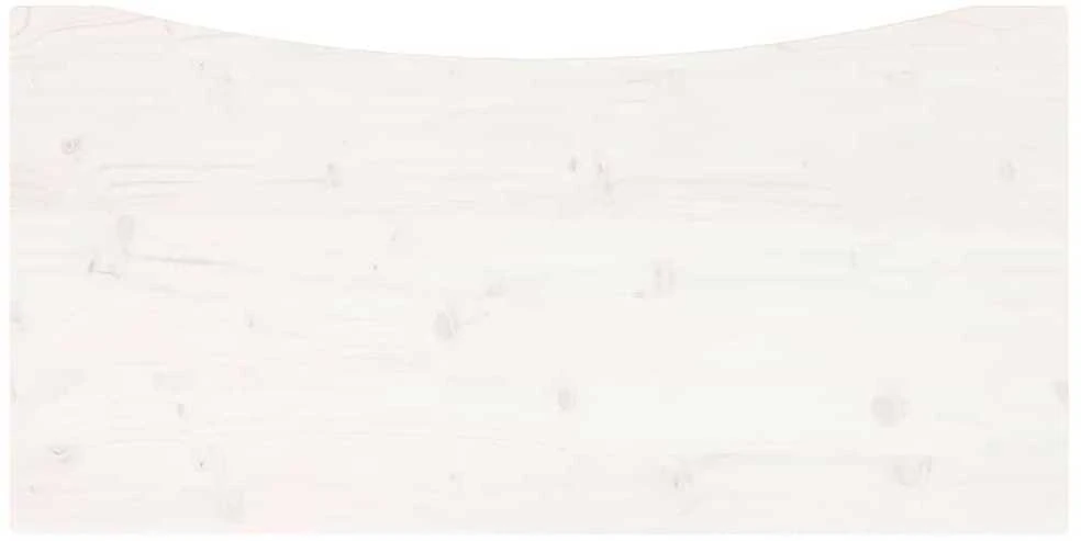 Rašomojo stalo stalviršis, baltas, 100x50x2,5cm, pušies masyvas