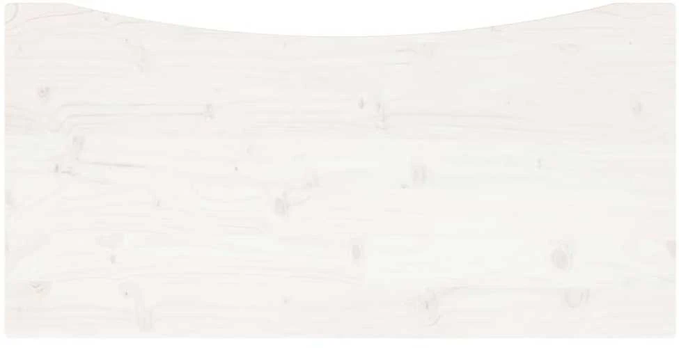 Rašomojo stalo stalviršis, baltas, 100x50x2,5cm, pušies masyvas
