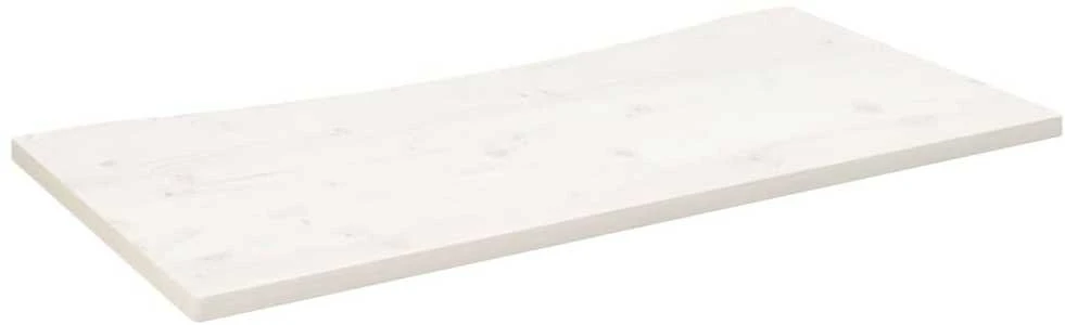 Rašomojo stalo stalviršis, baltas, 100x50x2,5cm, pušies masyvas