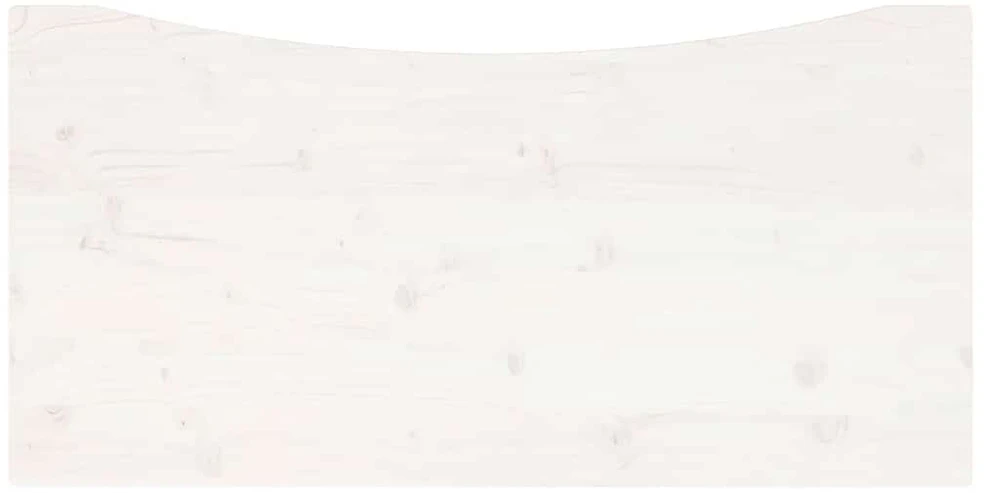 Rašomojo stalo stalviršis, baltas, 100x50x2,5cm, pušies masyvas