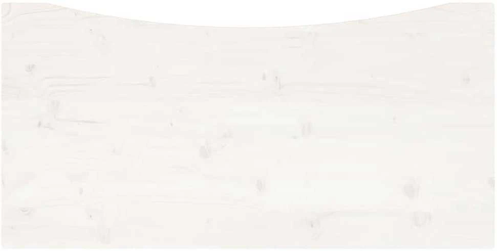 Rašomojo stalo stalviršis, baltas, 110x55x2,5cm, pušies masyvas