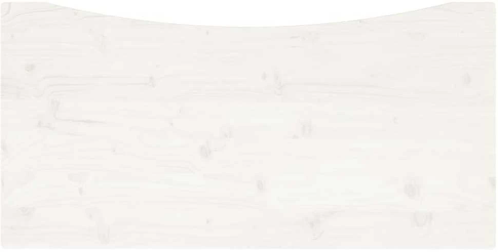 Rašomojo stalo stalviršis, baltas, 110x60x2,5cm, pušies masyvas
