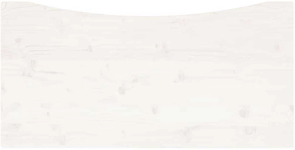 Rašomojo stalo stalviršis, baltas, 110x60x2,5cm, pušies masyvas