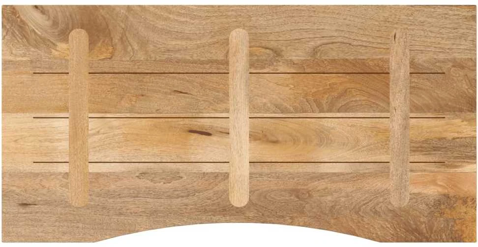 Rašomojo stalo stalviršis su linkiu, 110x60x2,5 cm, mango