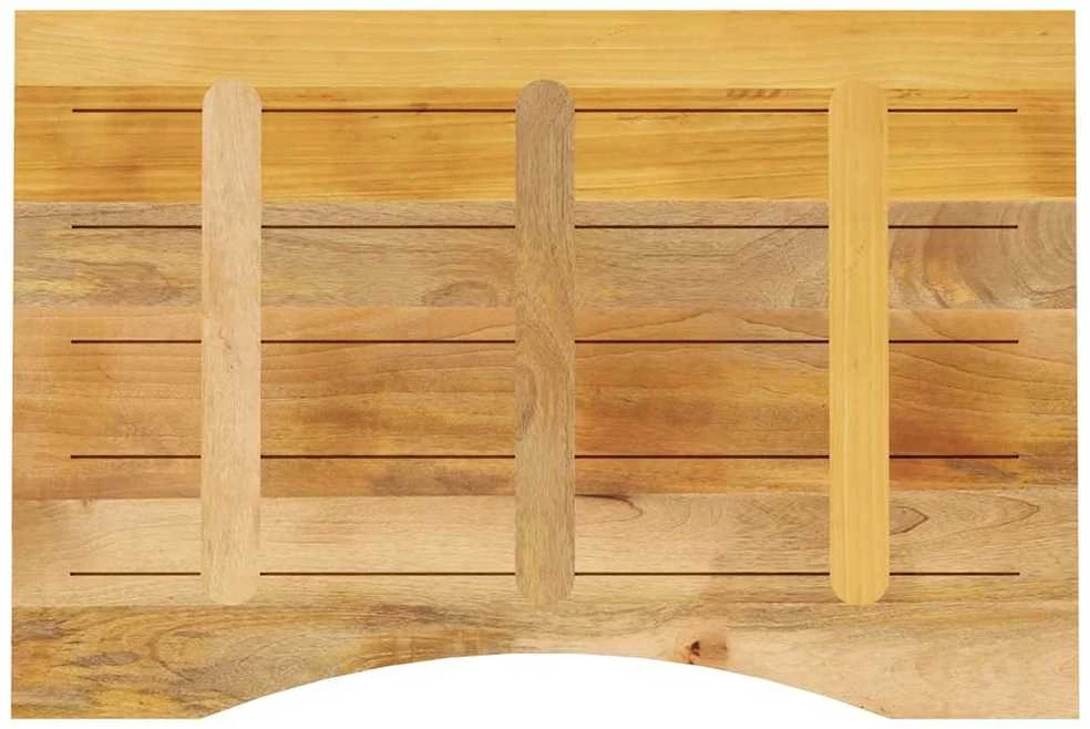 Rašomojo stalo stalviršis su linkiu, 90x50x2,5cm, mango masyvas
