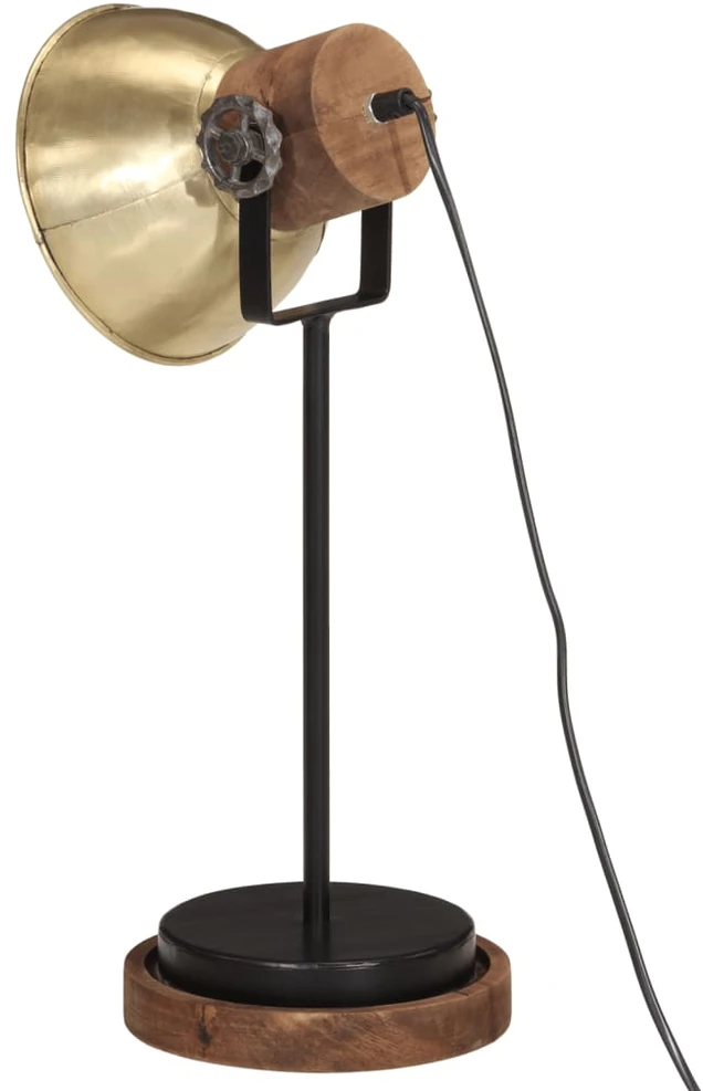 Rašomojo stalo šviestuvas, žalvario, 17x17x50cm, 25W, E27