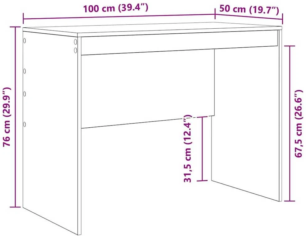Stalas Betono pilka 100 x 50 x 76 cm