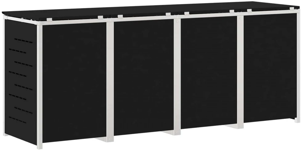 Atliekų dėžės saugojimas for 4 Bins 240L Nerūdijantis plienas