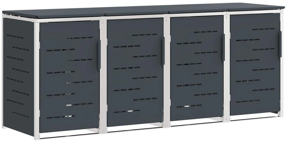 Atliekų dėžės saugojimas for 4 Bins 240L Nerūdijantis plienas
