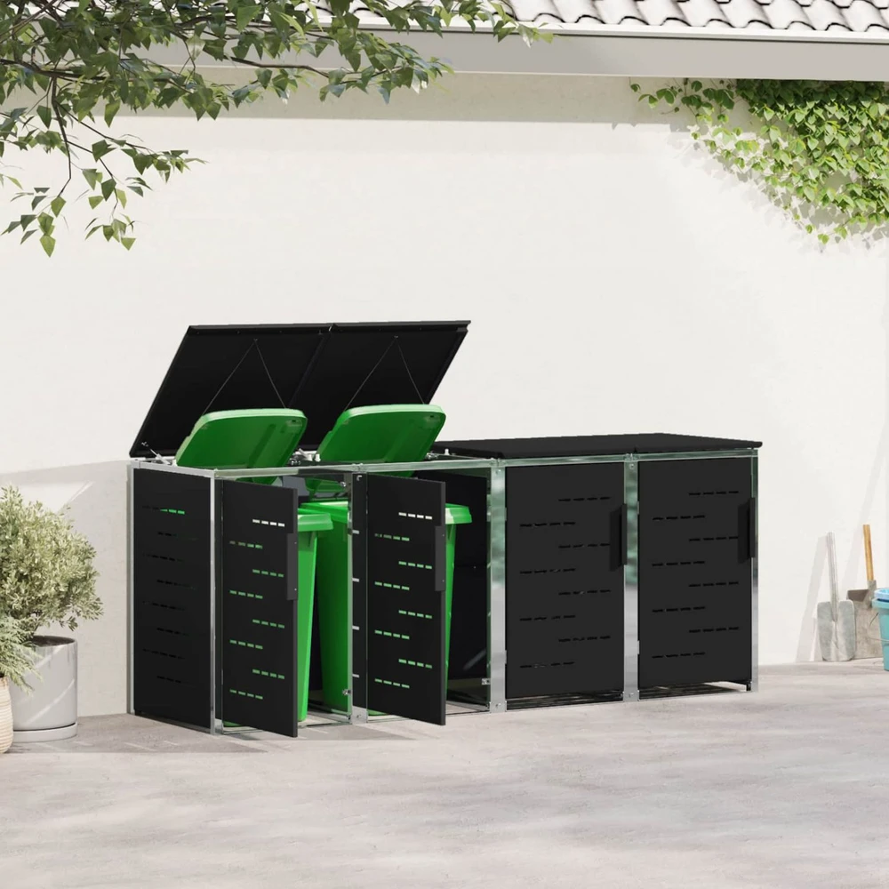 Atliekų dėžės saugojimas for 4 Bins 240L Nerūdijantis plienas