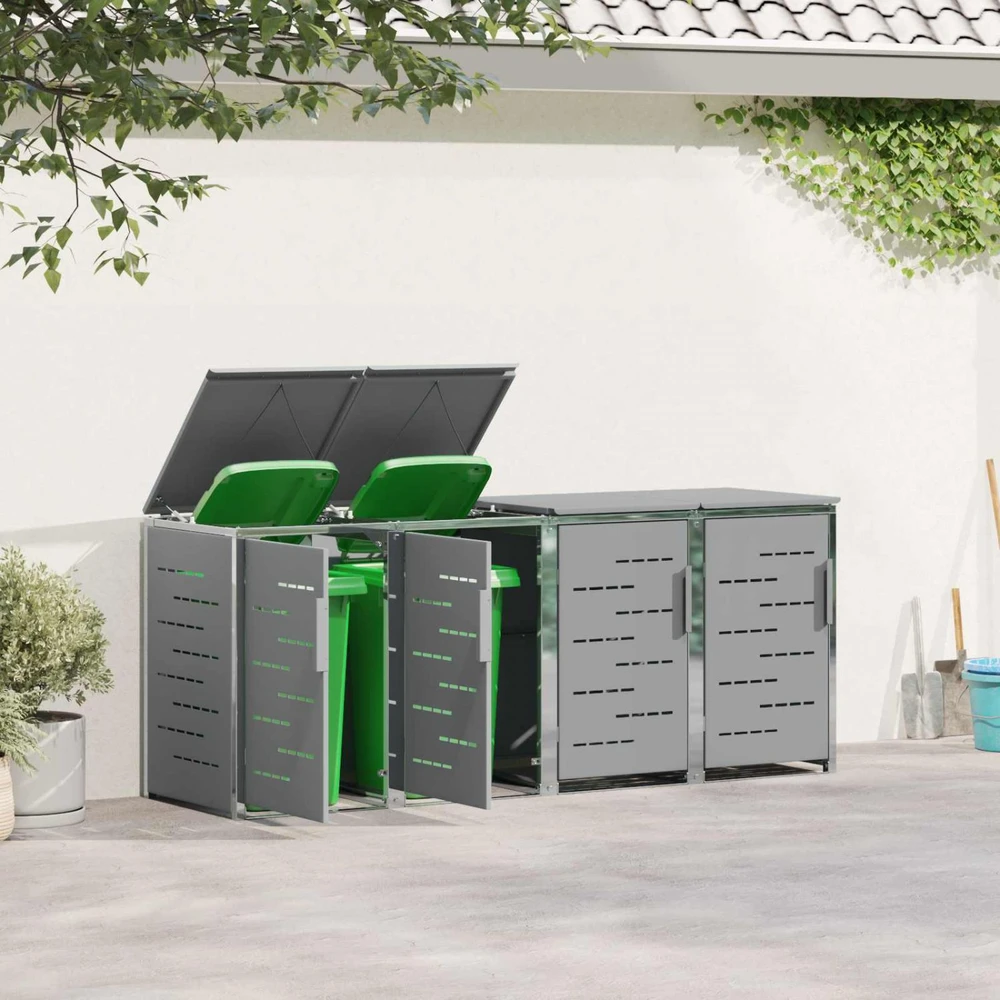 Atliekų dėžės saugojimas for 4 Bins 240L Nerūdijantis plienas