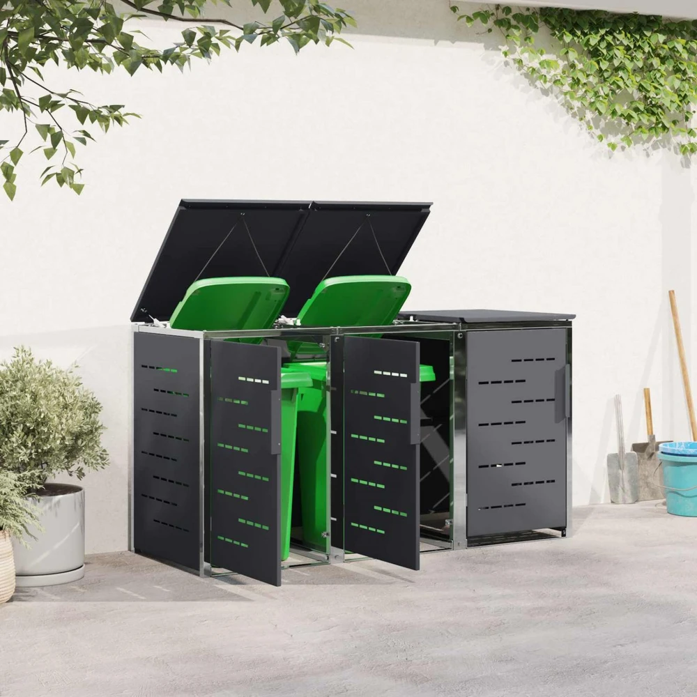 Atliekų dėžės saugojimas for 3 Bins 240L Nerūdijantis plienas