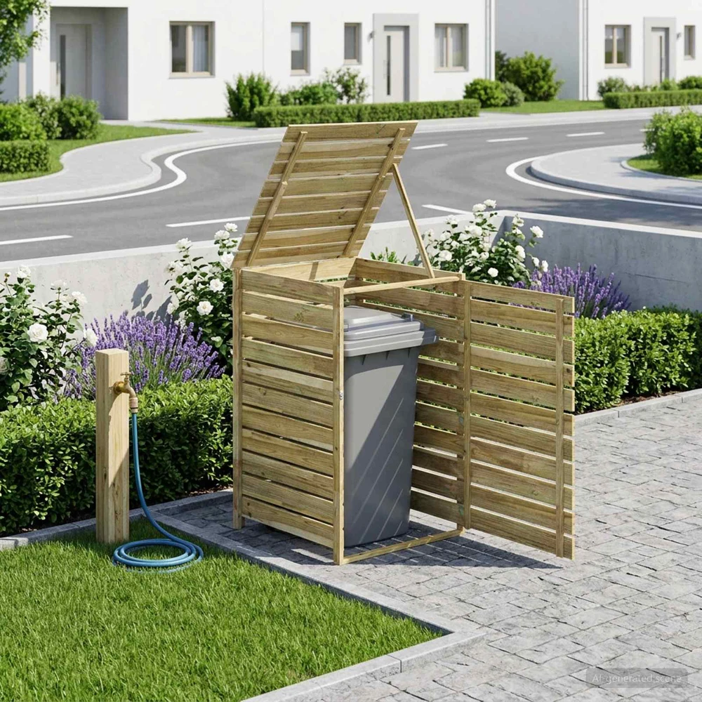 Ratinių šiukšlių konteinerių laikymo vieta 240 L