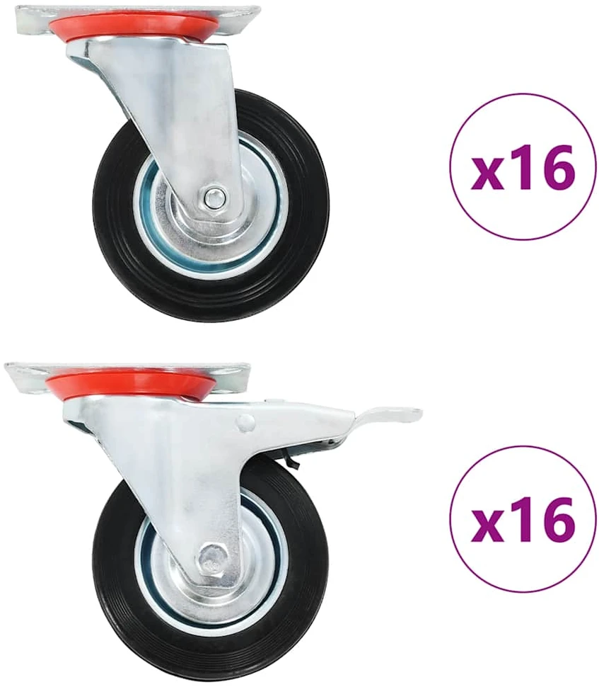 Ratukai, 32vnt., 100mm, pasukami