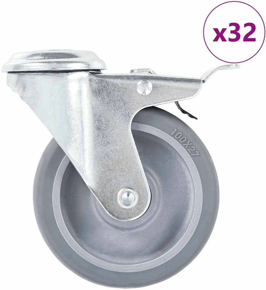 Ratukai, 32vnt., 100mm, pasukami, varžtu tvirtinami