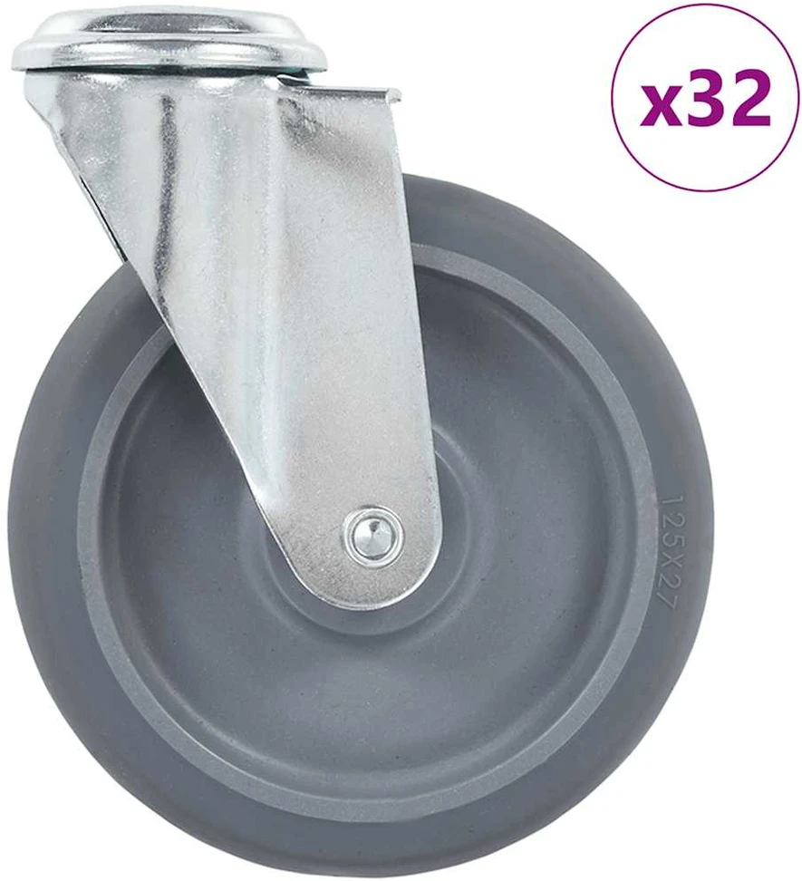 Ratukai, 32vnt., 125mm, pasukami, varžtu tvirtinami
