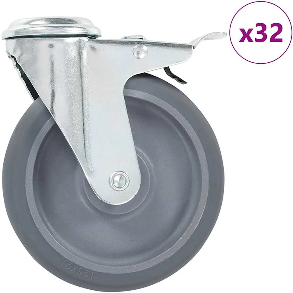 Ratukai, 32vnt., 125mm, pasukami, varžtu tvirtinami