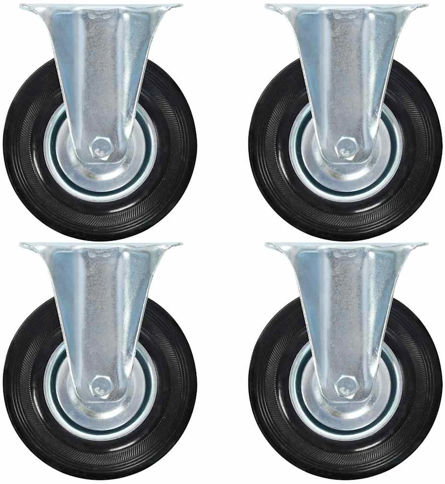Ratukai, 4 vnt., fiksuoti, 125 mm