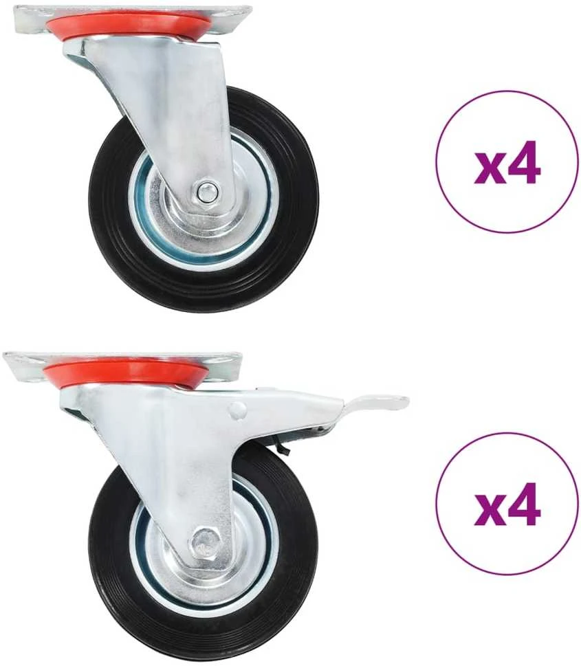 Ratukai, 8vnt., 100mm, pasukami