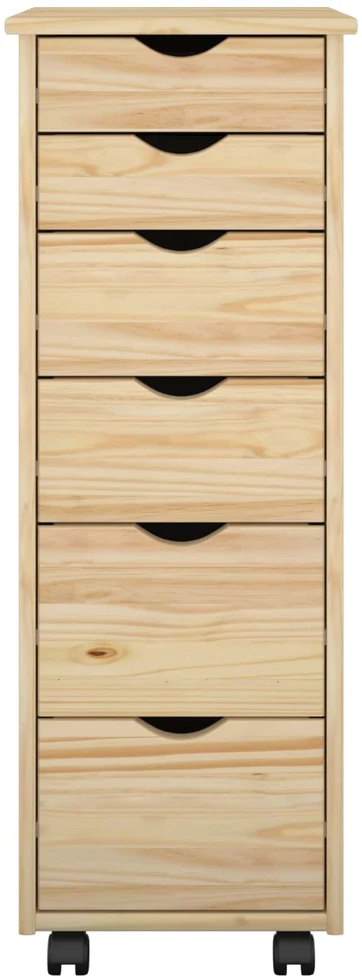 Ratuotas kabinetas 34 x 39 x 93,5 cm Kietas pušies medis Ruda