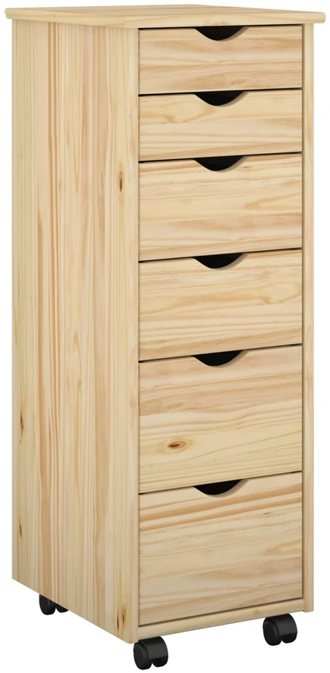 Ratuotas kabinetas 34 x 39 x 93,5 cm Kietas pušies medis Ruda