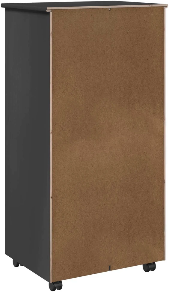 Ratuotas kabinetas 53 x 39 x 103 cm Kietas pušies medis Pilka