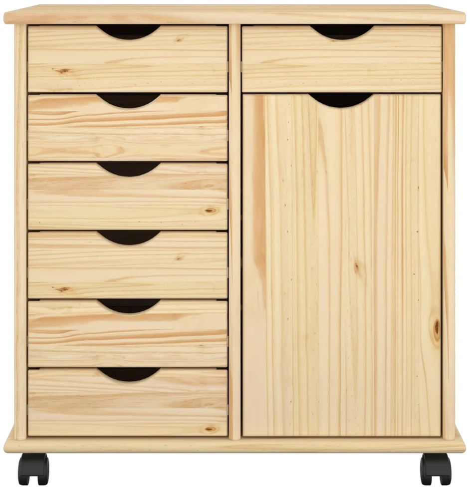 Ratuotas kabinetas 63,5 x 39 x 65,5 cm Kietas pušies medis Ruda
