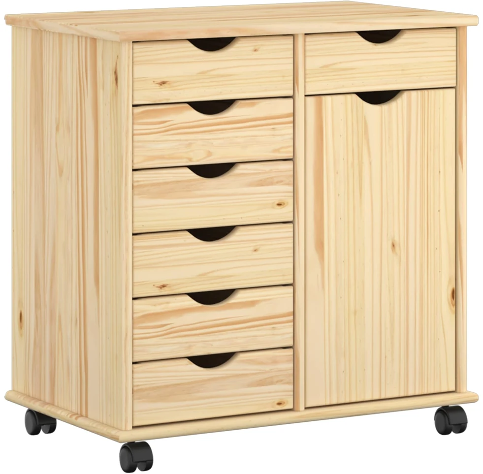 Ratuotas kabinetas 63,5 x 39 x 65,5 cm Kietas pušies medis Ruda