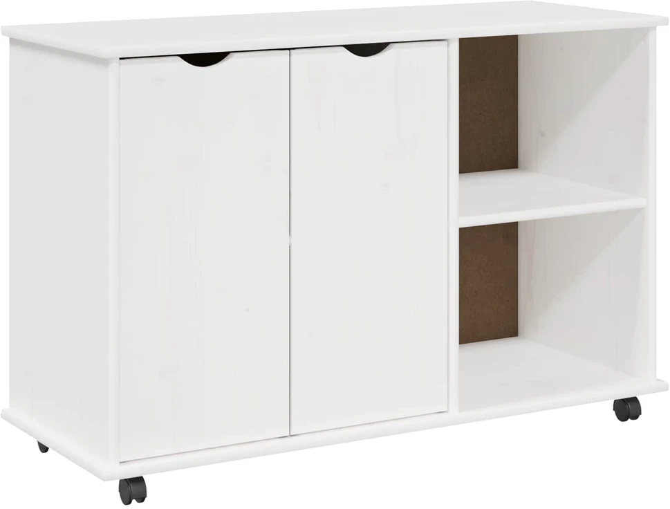 Ratuotas kabinetas Balta 100 x 39 x 65,5 cm Kietas pušies medis