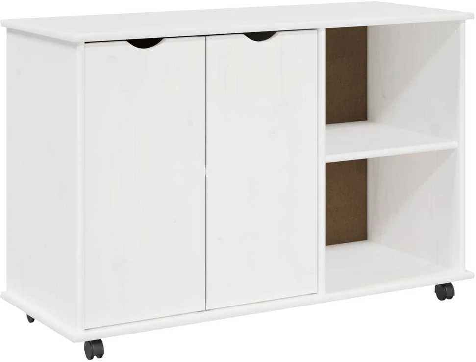 Ratuotas kabinetas Balta 100 x 39 x 65,5 cm Kietas pušies medis
