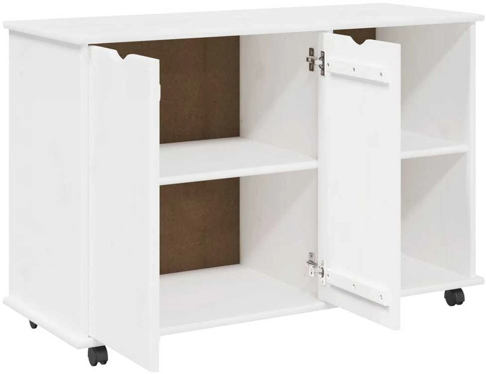 Ratuotas kabinetas Balta 100 x 39 x 65,5 cm Kietas pušies medis