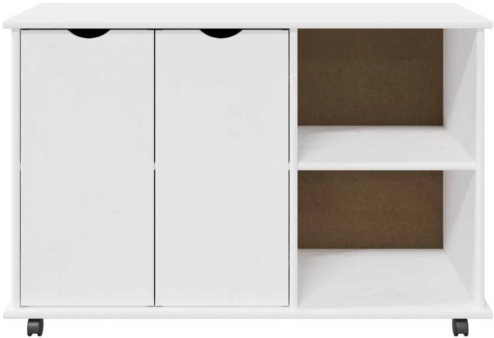Ratuotas kabinetas Balta 100 x 39 x 65,5 cm Kietas pušies medis