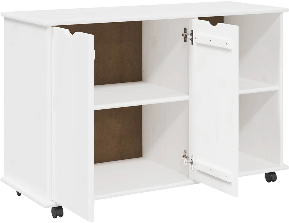 Ratuotas kabinetas Balta 100 x 39 x 65,5 cm Kietas pušies medis