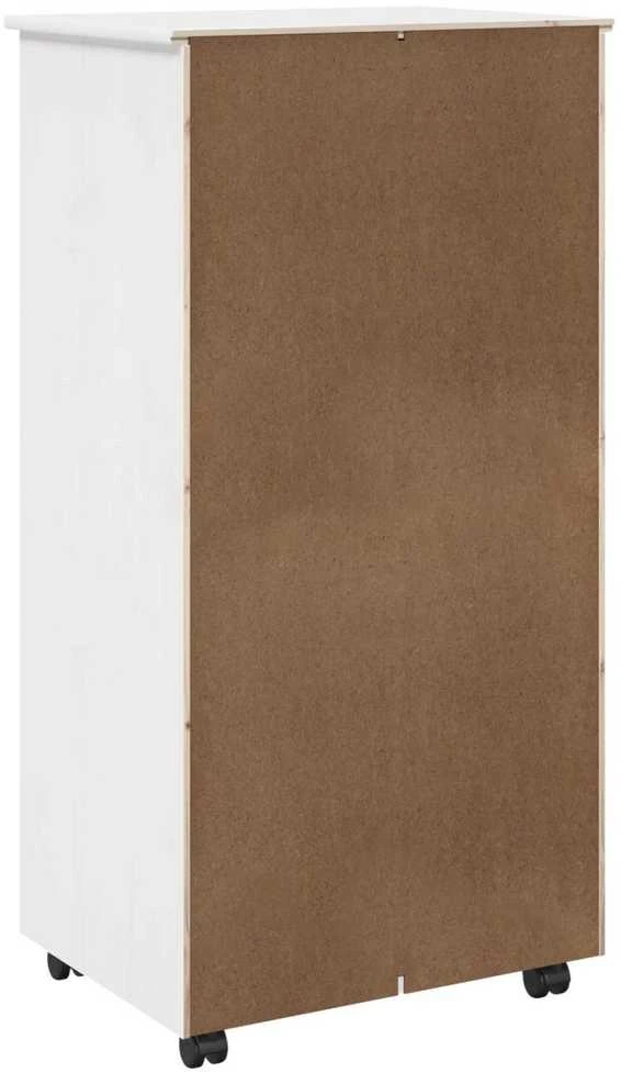 Ratuotas kabinetas 53 x 39 x 103 cm Kietas pušies medis Balta