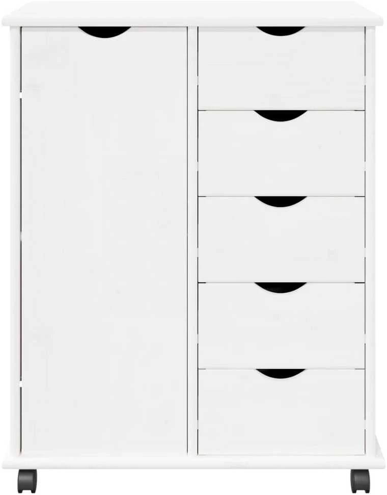 Ratuotas kabinetas 63,5 x 39 x 79 cm Kietas pušies medis Balta