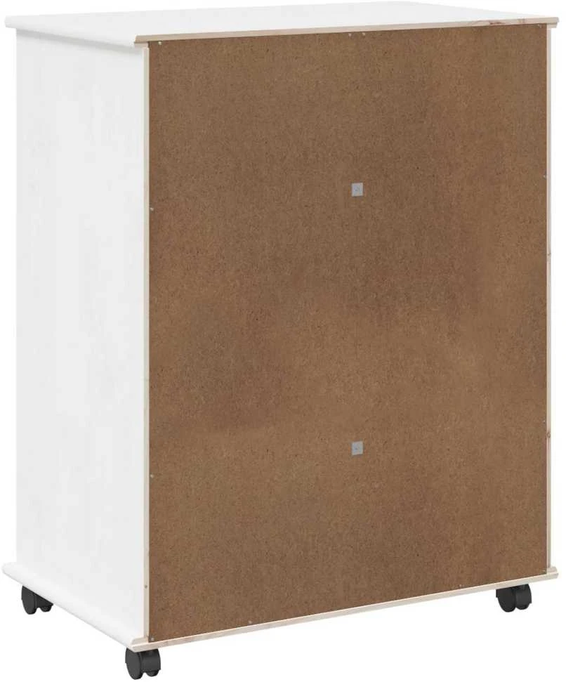 Ratuotas kabinetas 63,5 x 39 x 79 cm Kietas pušies medis Balta