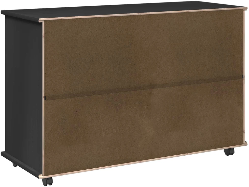 Ratuotas kabinetas Juoda 100 x 39 x 65,5 cm Kietas pušies medis