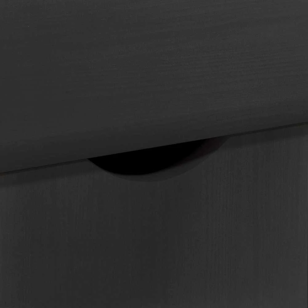 Ratuotas kabinetas Juoda 100 x 39 x 65,5 cm Kietas pušies medis