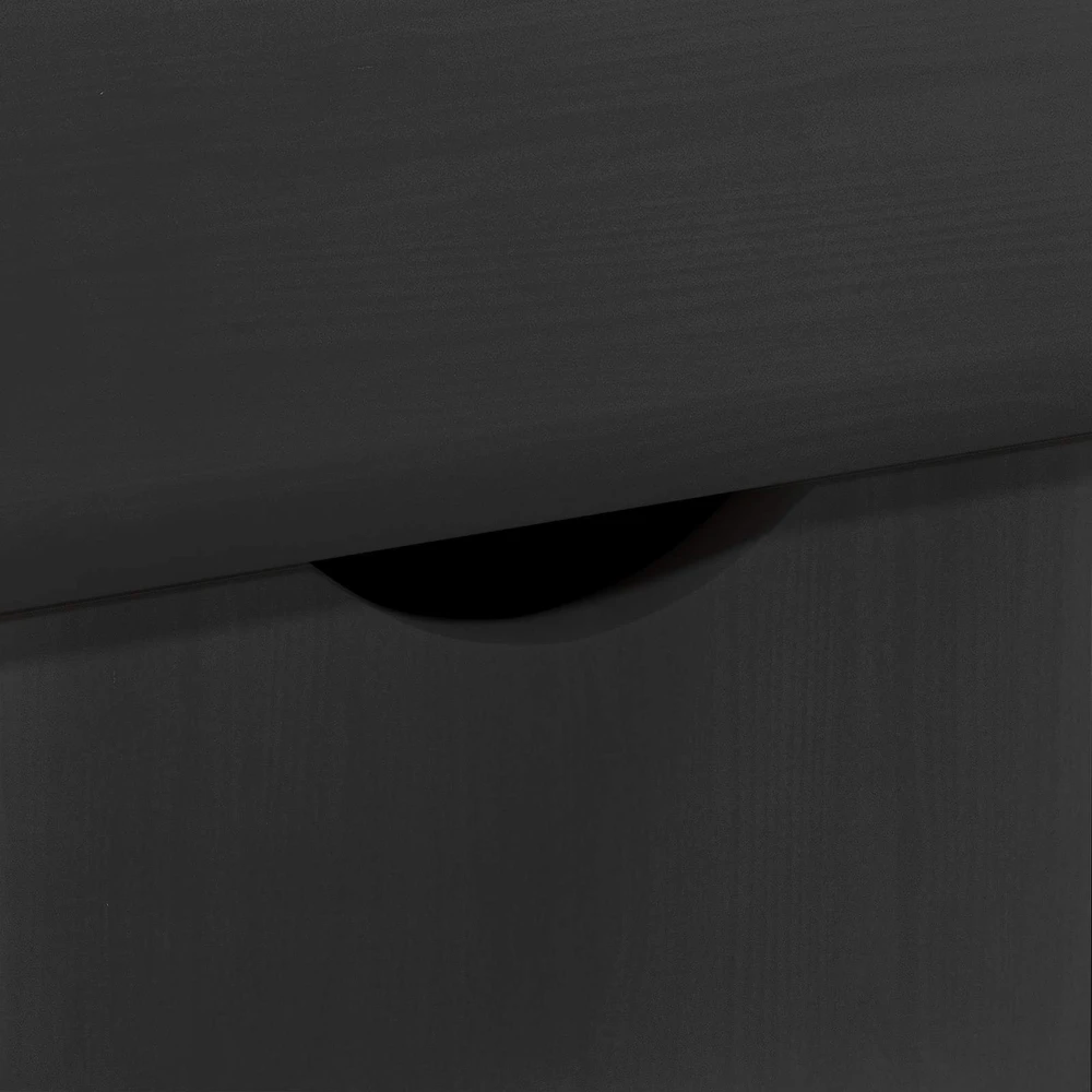 Ratuotas kabinetas Juoda 100 x 39 x 65,5 cm Kietas pušies medis