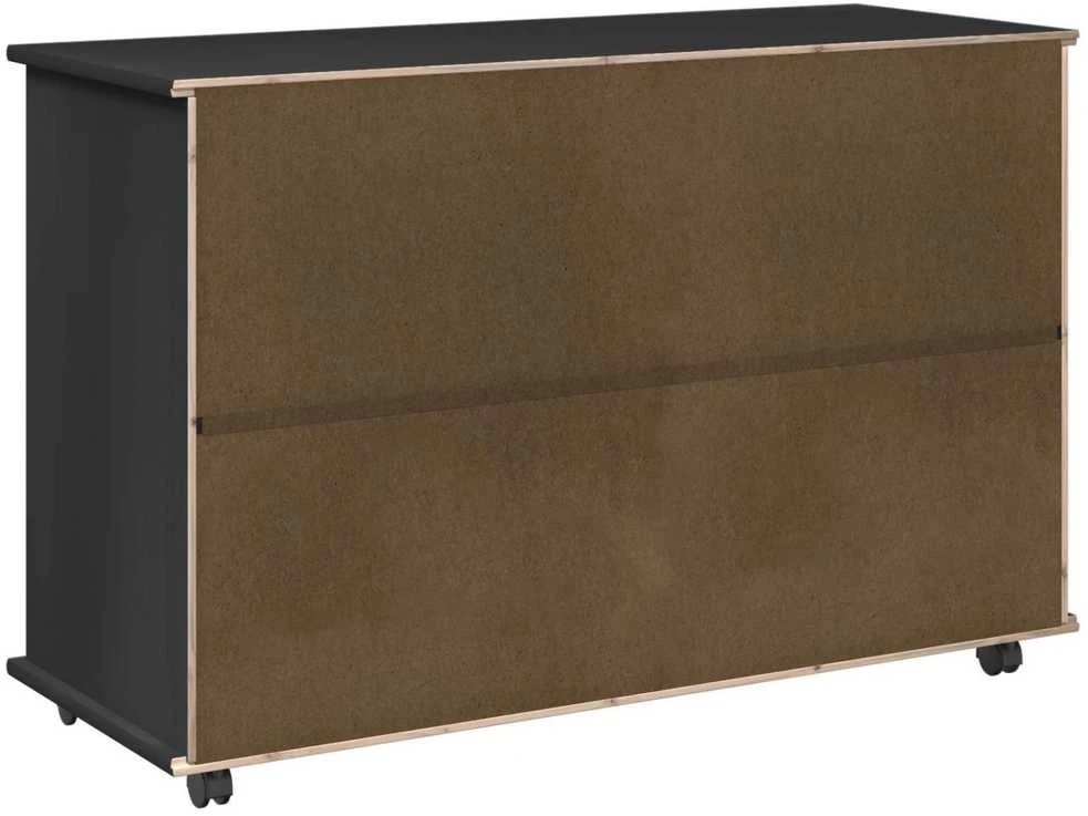 Ratuotas kabinetas Juoda 100 x 39 x 65,5 cm Kietas pušies medis